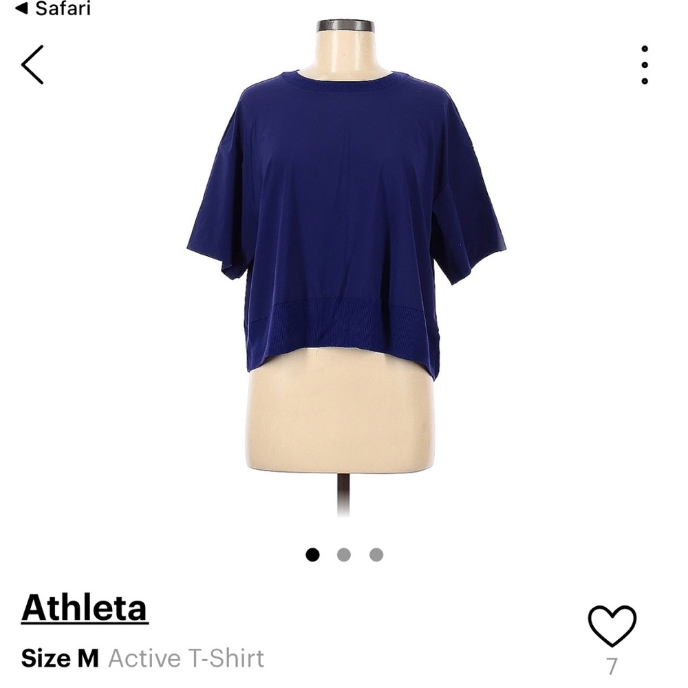 Athleta Active Tee Size Small - Royal Blue